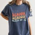 SENIOR 2023 Retro Class Of 2023 Seniors Graduation 23 Hippie Women's Comfort Colors T-Shirt Denim