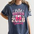 Senior 2026 Class Of 26 Coquette Pink Bow Graduation Sister Women's Comfort Colors T-Shirt Denim