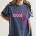 Senior 2026 Class Of 2026 Coquette Bow Graduation 2026 Women's Comfort Colors T-Shirt Denim