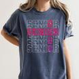 Senior 2026 Class Of 2026 Graduation 2026 Pink Girl Women Women's Comfort Colors T-Shirt Denim