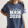 Senior 2026 Wrestling Mom Proud Senior 2026 Mom Graduation Women's Comfort Colors T-Shirt Denim