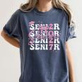 Senior 2027 Class Of 2027 Coquette Pink Bow Graduation 2027 Premium Tri-Blend Women's Comfort Colors T-Shirt Denim