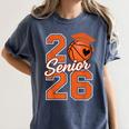 Senior Basketball Class Of 2026 Crew Basketball Graduation Women's Comfort Colors T-Shirt Denim