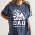 Senior Cheerleader Dad Cheer Class Of 2026 Graduation Men Women's Comfort Colors T-Shirt Denim