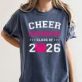 Senior Cheerleader Grandma Cheer Class Of 2026 Graduation Women's Comfort Colors T-Shirt Denim
