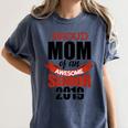 Senior Class Of 2019 Tshirt Graduation Awesome Mom Women's Comfort Colors T-Shirt Denim