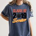 Senior Class Of 2019 Tshirt Graduation Students Hockey Women's Comfort Colors T-Shirt Denim