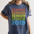 SENIOR CLASS 2019 T SHIRT High School Graduation Women's Comfort Colors T-Shirt Denim