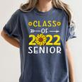 Senior Class Of 2022 Sunflower Graduation Seniors 22 Women's Comfort Colors T-Shirt Denim