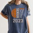 Senior Class Of 2023 Graduation Basketball Team Graduate Women's Comfort Colors T-Shirt Denim