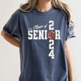 Senior Class Of 2024 Football Graduation Party Favors 2024 Women's Comfort Colors T-Shirt Denim