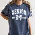 Senior Class Of 2026 Graduation Girly Floral Coquette Bow Women's Comfort Colors T-Shirt Denim