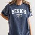 Senior Class Of 2026 Graduation Varsity Arched Letters Women's Comfort Colors T-Shirt Denim
