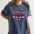Senior Class Of 2027 Coquette Pink Bow Graduation 2027 Women Women's Comfort Colors T-Shirt Denim