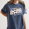 Senior Dad Class Of 2026 Soccer Ball Graduation Women's Comfort Colors T-Shirt Denim