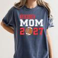 Senior Football Mom 2027 Team Class Of 2027 Graduation Mom Women's Comfort Colors T-Shirt Denim