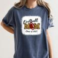 Senior Football Mom Class Of 2025 Graduation Graduate Women's Comfort Colors T-Shirt Denim