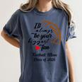 Senior Football Mom Class Of 2026 Graduation Graduate Women's Comfort Colors T-Shirt Denim