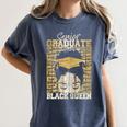 Senior Graduate 2024 Queen Graduation Educated Melanin Women's Comfort Colors T-Shirt Denim