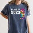 Senior Graduation Class Of 2023 Aunt Senior Tie Dye Women's Comfort Colors T-Shirt Denim