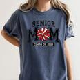 Senior Mom 2025 Cheer Mama Class Of 2025 Graduation Women's Comfort Colors T-Shirt Denim