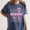 Senior Mom 2027 Class Of 2027 Coquette Bow Graduation 2027 Women's Comfort Colors T-Shirt Denim