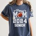Senior Mom Class Of 2024 Football Proud Mom Graduation Women's Comfort Colors T-Shirt Denim