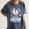 Senior Mom Class Of 2026 Baseball Graduation Heart Women's Comfort Colors T-Shirt Denim
