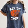 Senior Mom Class Of 2026 Basketball Graduation Women's Comfort Colors T-Shirt Denim