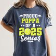 Senior Poppa 2025 Tennis Class Of 2025 Graduation Women's Comfort Colors T-Shirt Denim