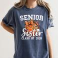 Senior Sister Class Of 2026 Coquette Basketball Graduation Women's Comfort Colors T-Shirt Denim