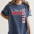 Senior Sister Class Of 2026 Proud Big Sis Graduation Family Women's Comfort Colors T-Shirt Denim