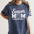 Senior Volleyball Mom Class Of 2027 Graduation Graduate Women's Comfort Colors T-Shirt Denim