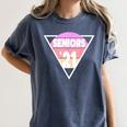Seniors 2021 For Her Him Retro 21 Graduation Class Women's Comfort Colors T-Shirt Denim