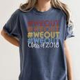 We Out Shirt Graduation For Her Him Class Of 2018 Women's Comfort Colors T-Shirt Denim