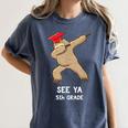 Sloth Dabbing 5th Grade Graduation Shirt Fifth Grade Grad Women's Comfort Colors T-Shirt Denim