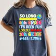 So Long 4th Grade Here I Come Graduation 5th Grade Kids Tee Premium Women's Comfort Colors T-Shirt Denim