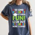 So Long 8th Grade 9th Grade Here I Come Graduation Women's Comfort Colors T-Shirt Denim