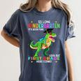 So Long Kindergarten Graduation Class 2025 Dinosaur Kids Women's Comfort Colors T-Shirt Denim