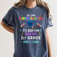 So Long Kindergarten Graduation Look Out 1st Grade 2025 Kids Premium Tri-Blend Women's Comfort Colors T-Shirt Denim