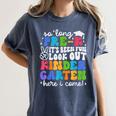 So Long Pre K Graduation Kindergarten Here I Come Kids 2024 Women's Comfort Colors T-Shirt Denim