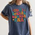 In My Social Worker Era Cute Social Worker Graduation MSW Women's Comfort Colors T-Shirt Denim