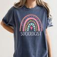 Sociologist Sociology Teacher Graduation Rainbow Women's Comfort Colors T-Shirt Denim
