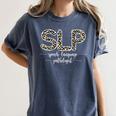 Speech Therapy Graduation For CCC-SLP Therapist Women's Comfort Colors T-Shirt Denim