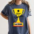 Star Graduate Second Grade Graduation Trophy Cup Women's Comfort Colors T-Shirt Denim