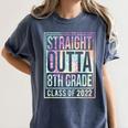 Straight Outta 8th Grade Class Of 2022 School Graduation Women's Comfort Colors T-Shirt Denim
