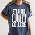 STRAIGHT OUTTA COLLEGE Graduation 2019 T Shirt Her Him Women Women's Comfort Colors T-Shirt Denim