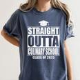 Straight Outta Culinary School Graduation Idea Class Of 2025 Women's Comfort Colors T-Shirt Denim