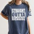 Straight Outta Elementary School Graduation Women's Comfort Colors T-Shirt Denim