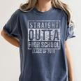 Straight Outta High School Graduation Boys Women's Comfort Colors T-Shirt Denim